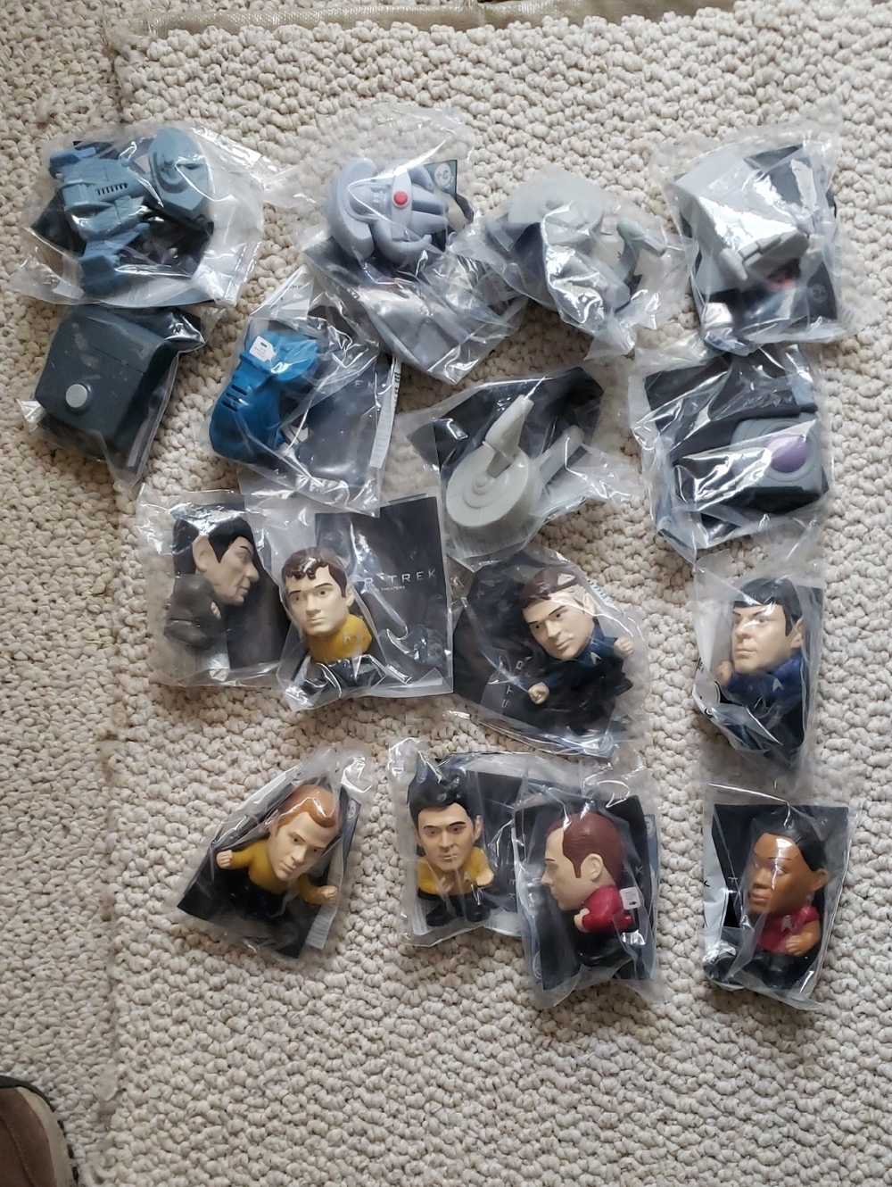 Star Trek Collectible Figure Set - Assorted  Characters, Ships And Tools